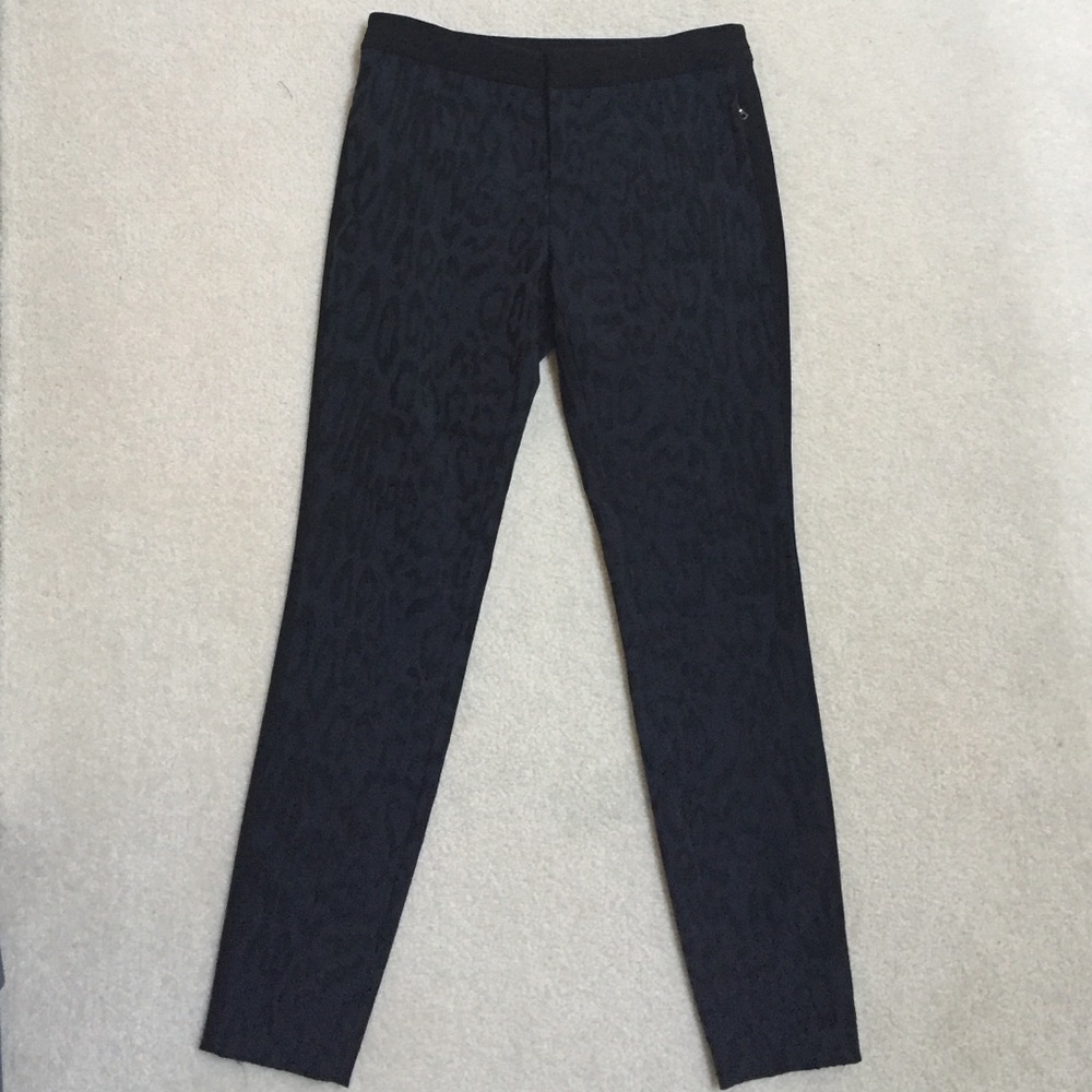 Rebecca Taylor Black Textured Skinny Pants